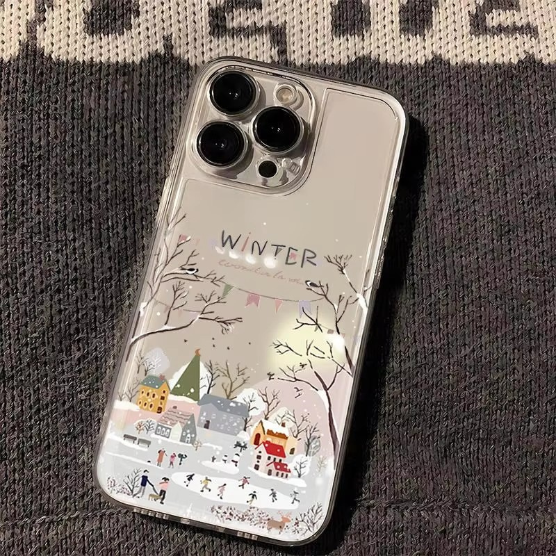 Samsung Galaxy A55 - Casing Ponsel Motif Salju Musim Dingin