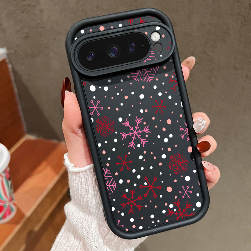 Google Pixel 9 - Casing Lembut dengan Motif Kepingan Salju
