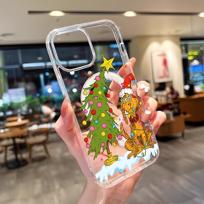 Apple Iphone 15 Pro Max - Casing Ponsel Tema Natal Anak Anjing