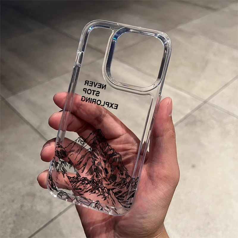 Casing HP Seni Garis Gunung Ne - Apple Iphone 15 Pro Max ulasan dan harga
